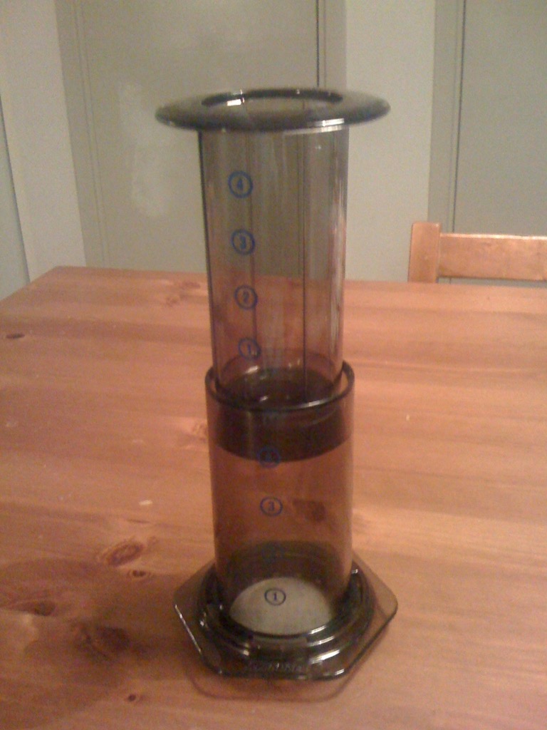 Aeropress kasattuna